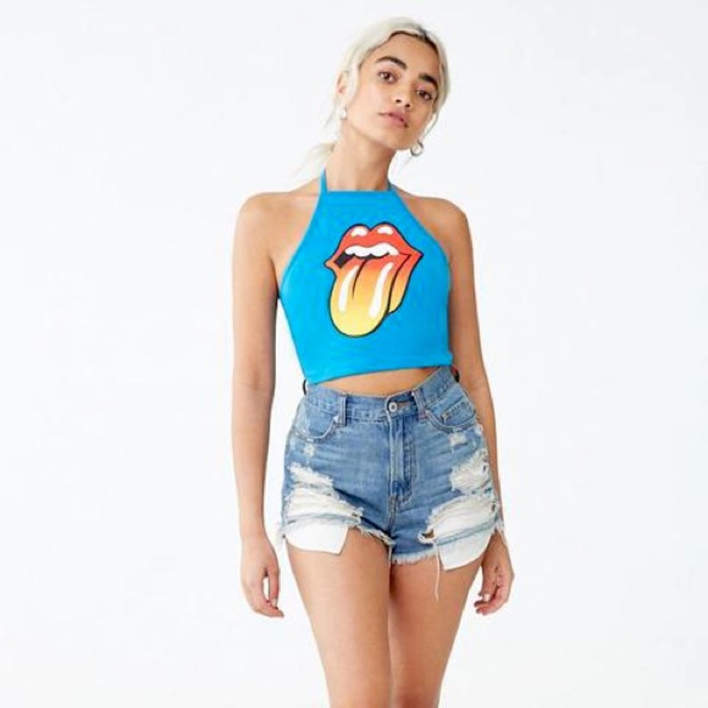 Forever 21 Rolling Stones crop top